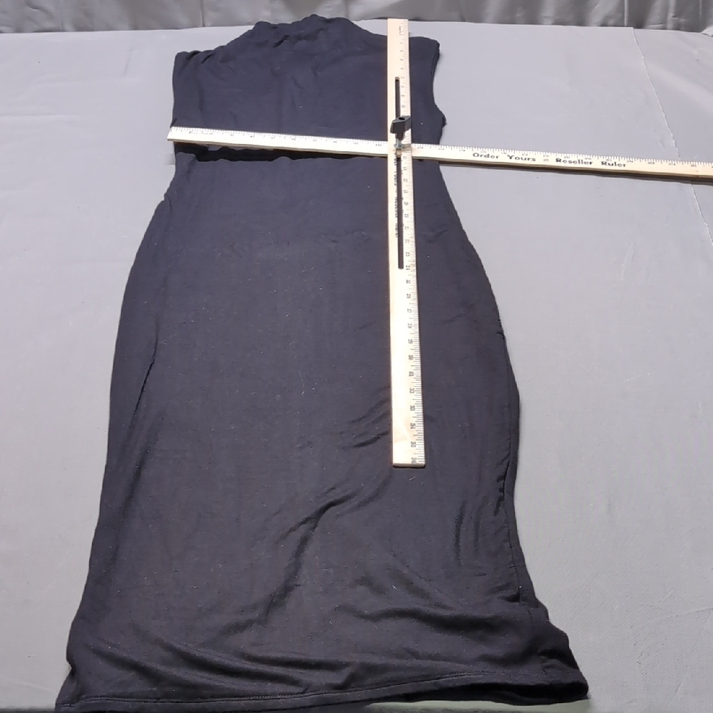 NWT Naked Wardrobe Womens Sleek Sleeveless Black Midi Dress‎ Shapewear Size L - Picture 2 of 7